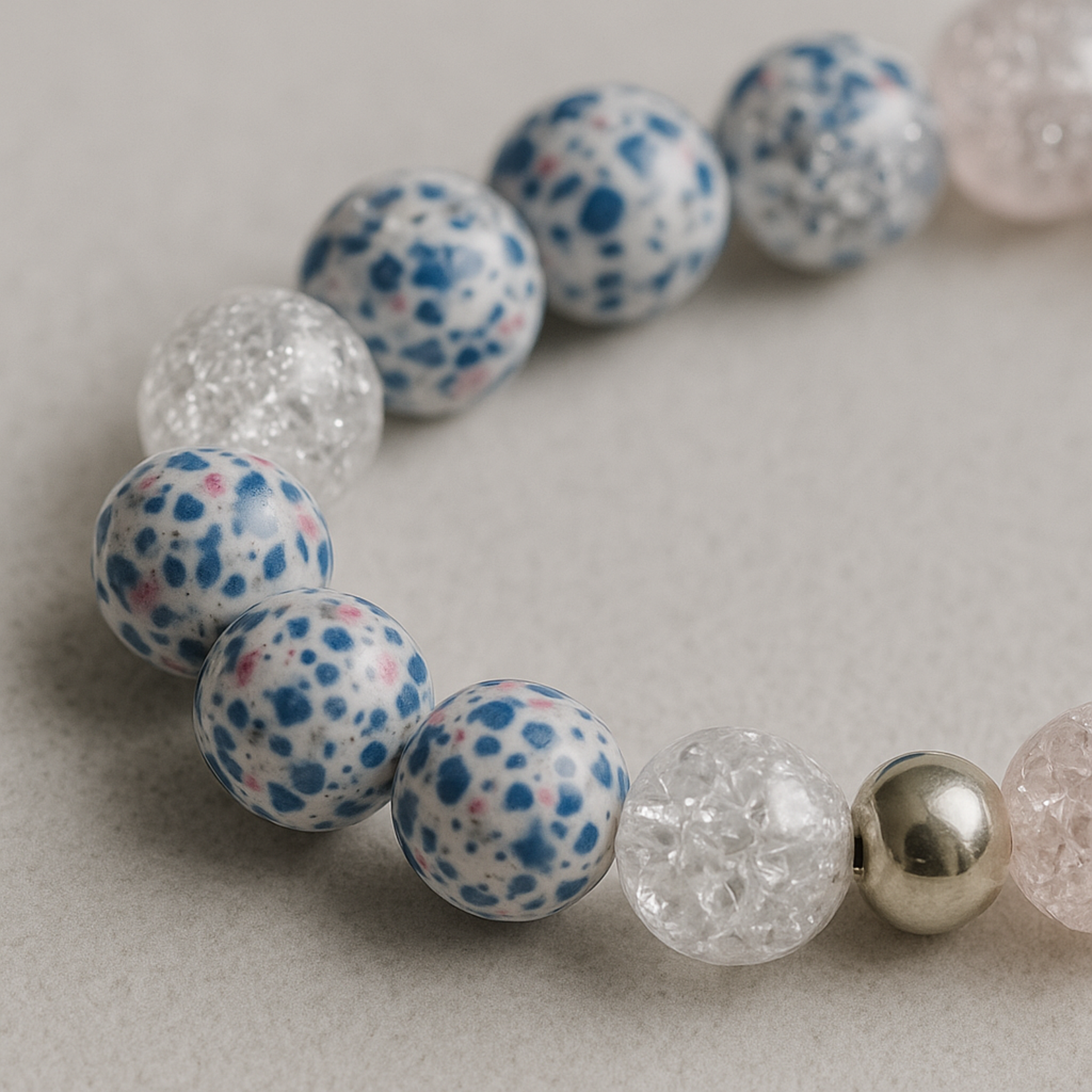 Aura Dorno Aura Dorno Armband Blue Aventurine Flow – handgemaakt van blauwe aventurijn