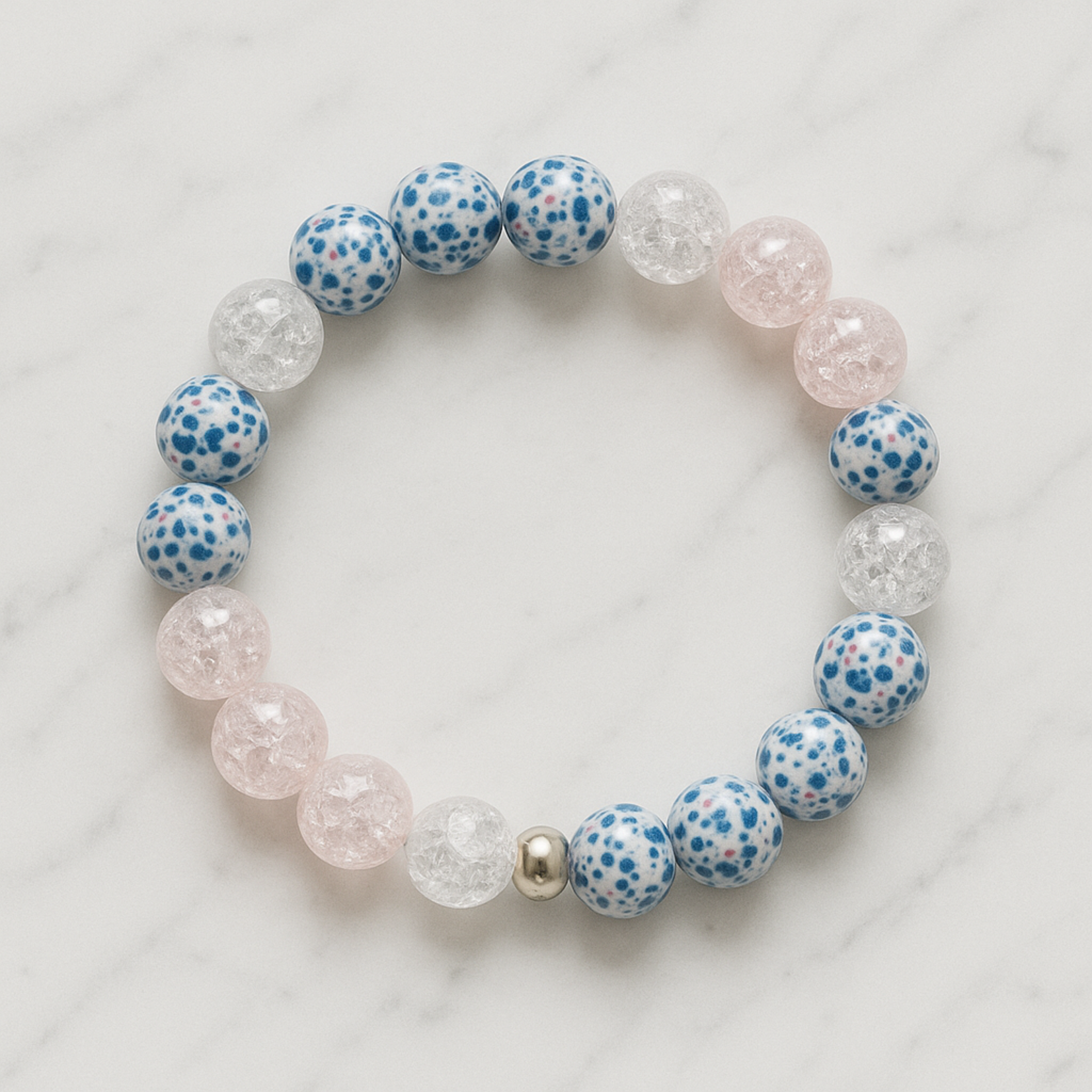 Aura Dorno Aura Dorno Armband Blue Aventurine Flow – handgemaakt van blauwe aventurijn