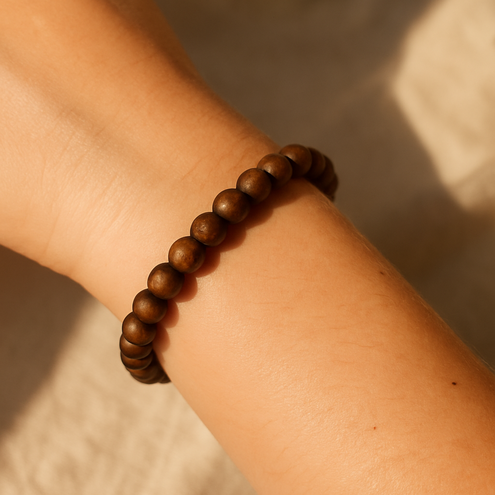 Aura Dorno Aura Dorno Armband Wooden Earth Calm – handgemaakt van natuurlijk hout
