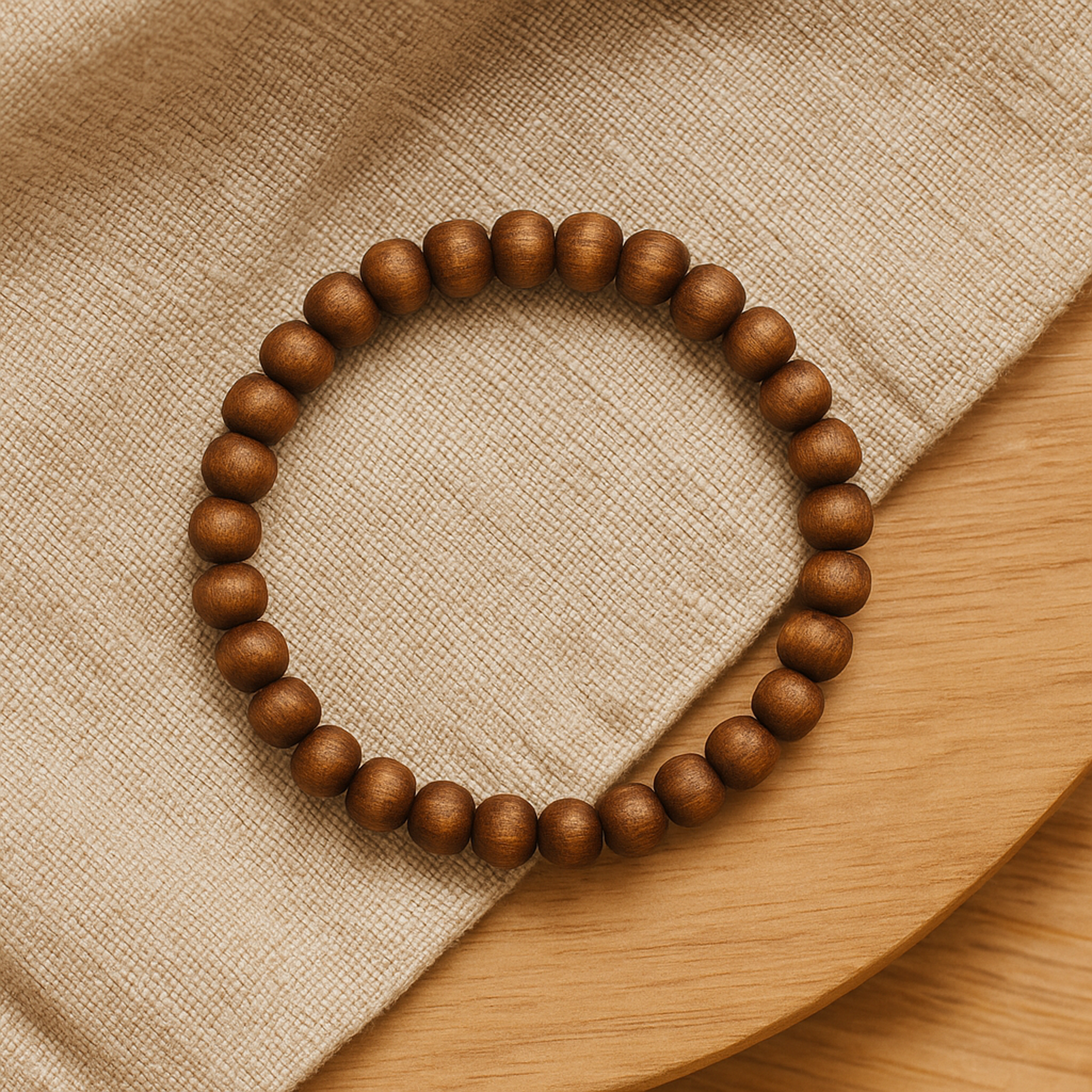 Aura Dorno Aura Dorno Armband Wooden Earth Calm – handgemaakt van natuurlijk hout