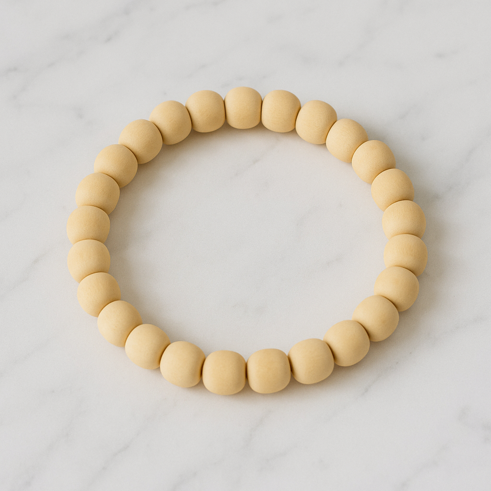 Aura Dorno Aura Dorno Armband Sandwood Serenity – handgemaakt van licht sandkleurig hout