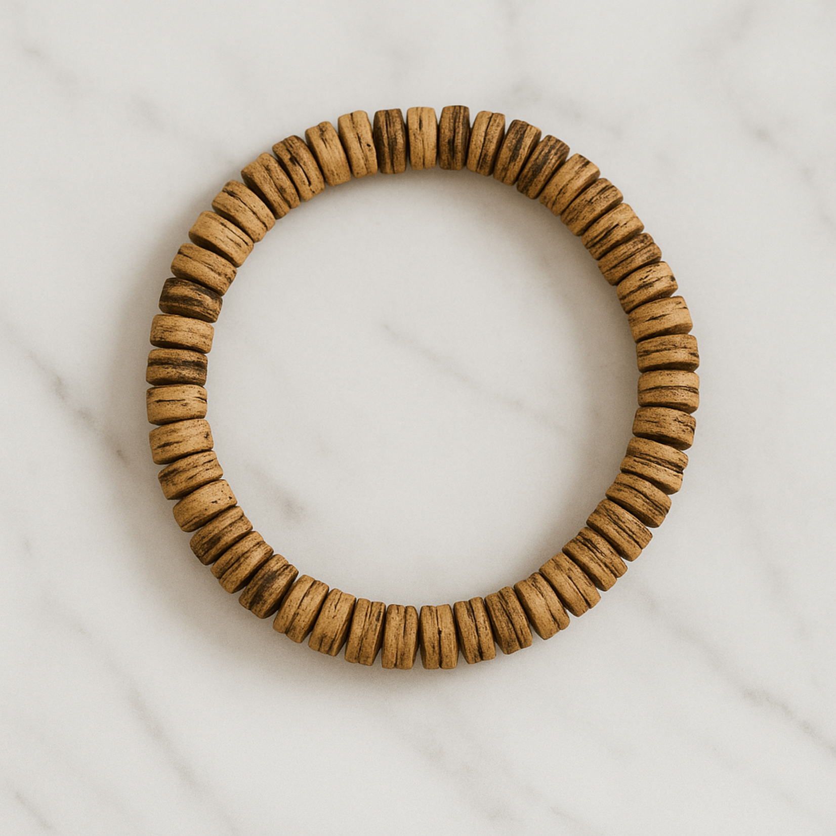 Aura Dorno Aura Dorno Armband Coco Wood Harmony – handgemaakt van natuurlijk kokos- en houtschijfjes