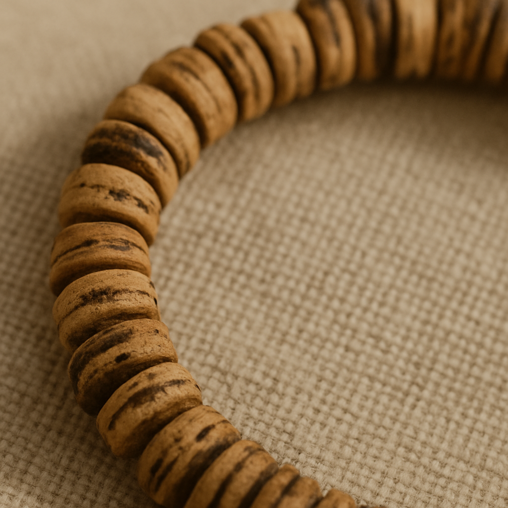 Aura Dorno Aura Dorno Armband Coco Wood Harmony – handgemaakt van natuurlijk kokos- en houtschijfjes