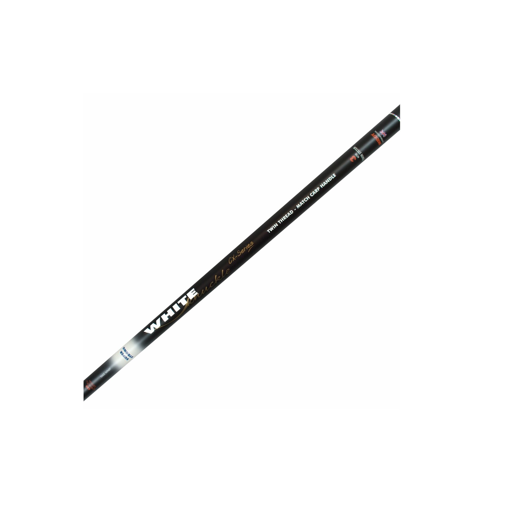 Middy Middy White Knuckle CX-serie – 3 meter dubbeldraads schepnetsteel met extra kracht