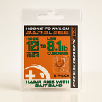 Frenzee Frenzee Hook To Nylon Barbless with Hair and Bait Band