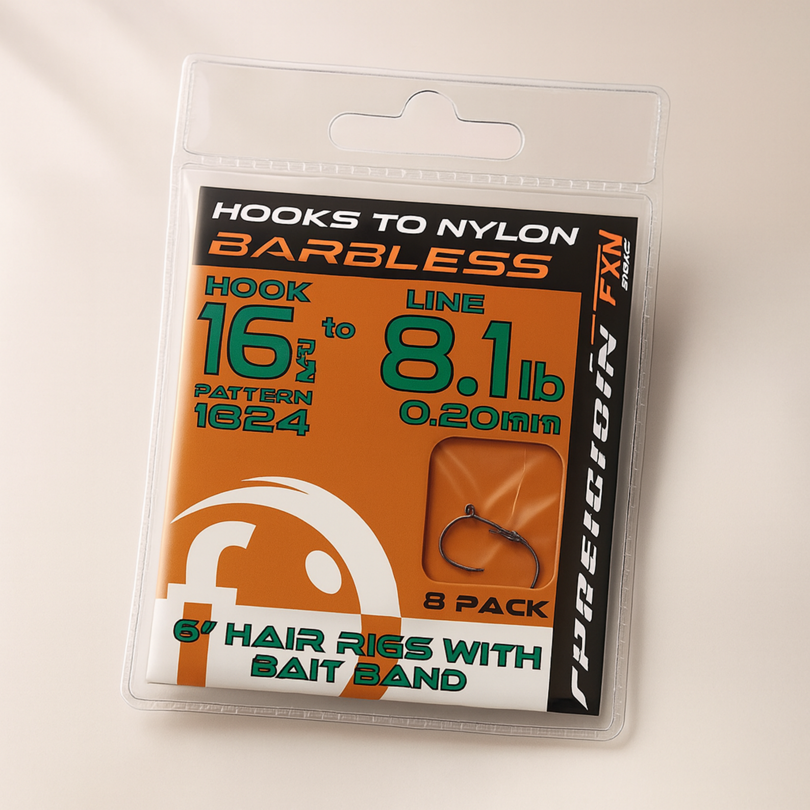 Frenzee Frenzee Hook To Nylon – Barbless Onderlijn met Hair en Bait Band voor pellets en mini-boilies