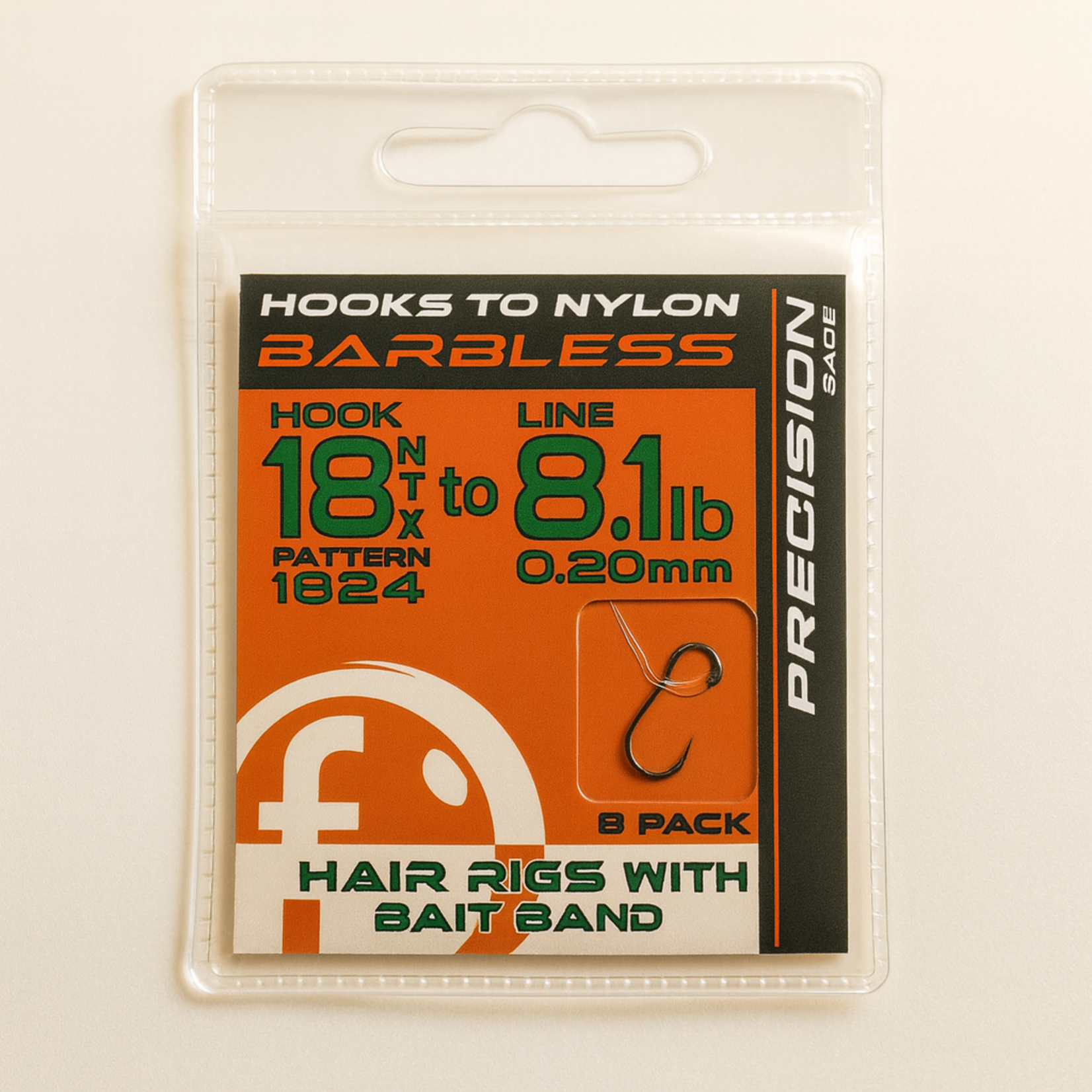Frenzee Frenzee Hook To Nylon – Barbless Onderlijn met Hair en Bait Band voor pellets en mini-boilies