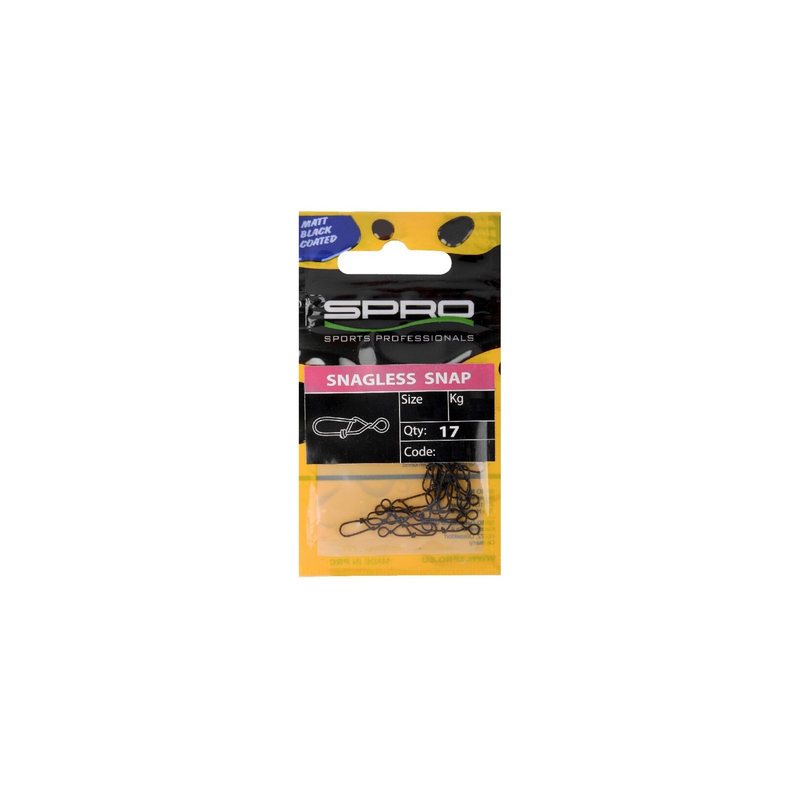 Spro Spro Matt Black Snagless Snap – Sterke glansvrije snap voor kunstaasmontage