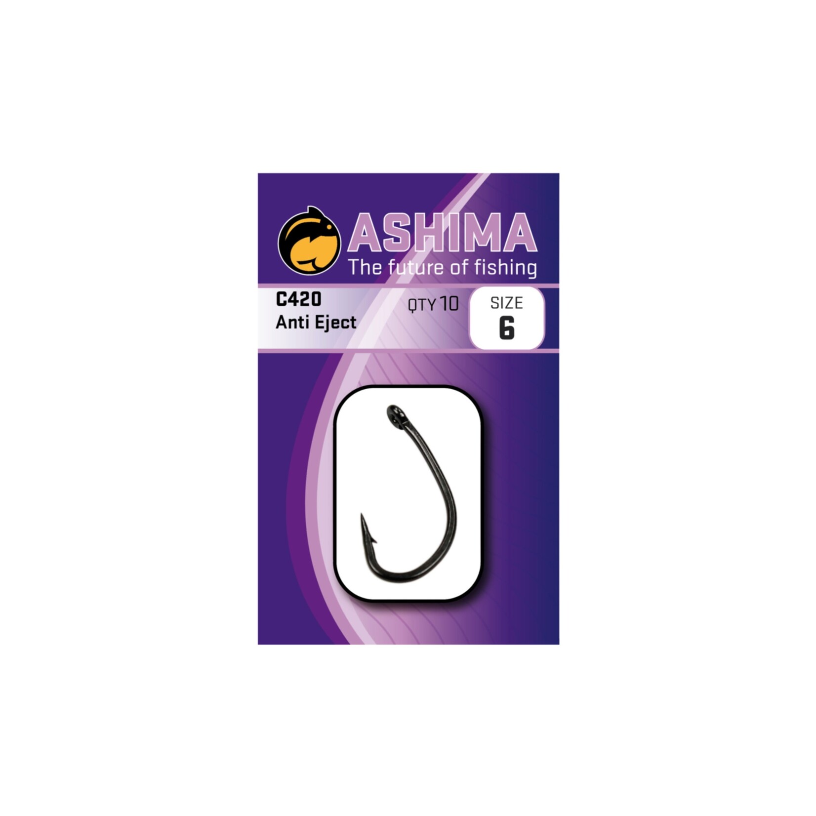 Ashima Ashima C420 Anti Eject – Betrouwbare karperhaak met bochtige vorm voor maximale inhaking