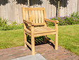 Teak Gartensessel Bergamo mit Armlehne