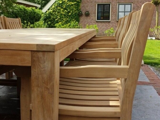 Teak Gartensessel Bergamo mit Armlehne