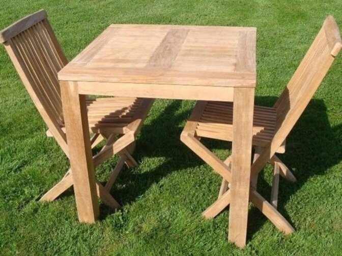 Gartentisch Venice aus Teakholz quadratisch 80 cm