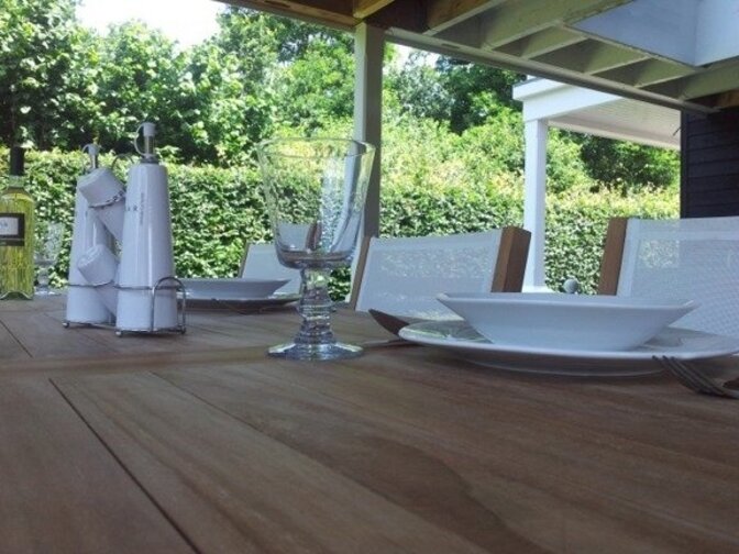 Teak-Gartentisch Verona 75 x 220 cm