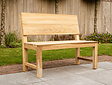 Teak-Parkbank Napoli 110 cm mit Rückenlehne