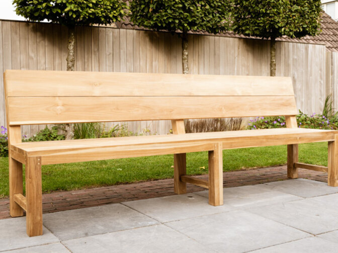 Teak-Parkbank 250 cm