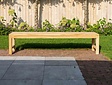 Teak-Parkbank Napoli ohne Rückenlehne 200 cm
