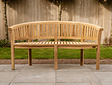 Teak-Gartenbank rund Washington 160 cm