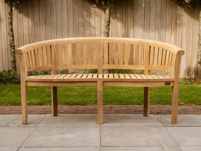 Teak-Gartenbank rund Washington 160 cm