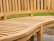 Teak-Gartenbank rund Washington 160 cm