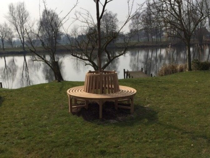 Runde Teak-Sitzbank 170 cm