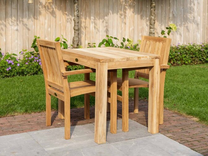 Gartentisch Napoli aus Teakholz 70 x 95 cm