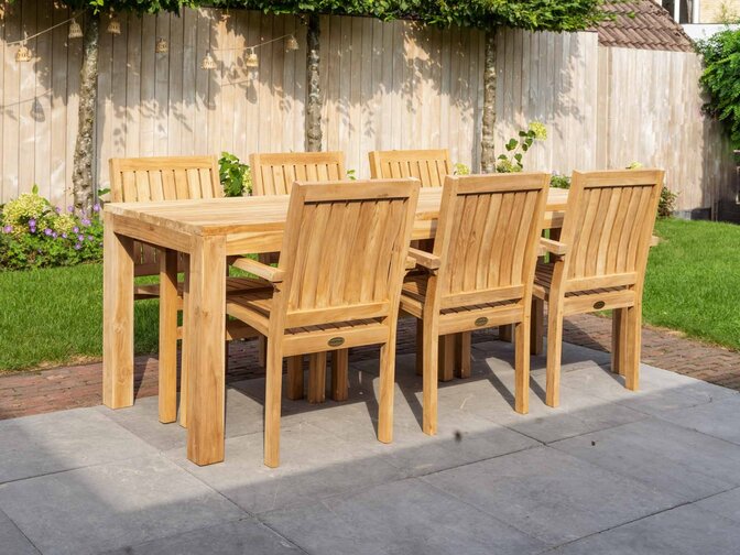 Gartentisch Napoli aus Teakholz 80 x 220 cm