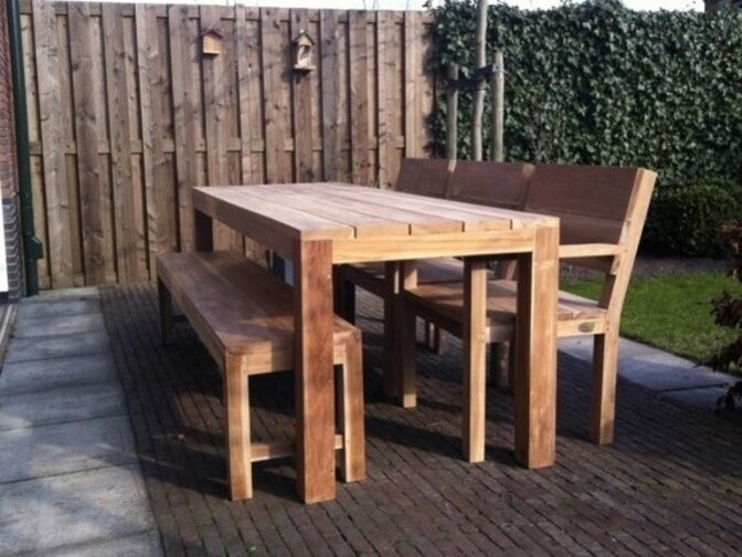 Gartentisch Napoli aus Teakholz 80 x 220 cm