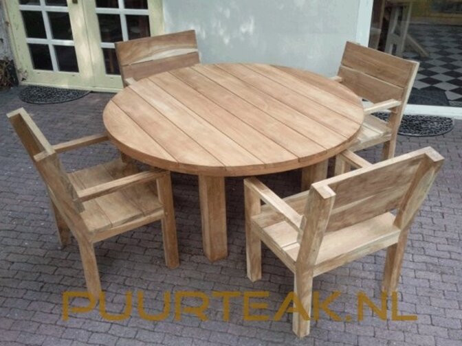 Gartentisch Napoli aus Teakholz 125 cm rund