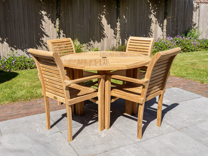 Teak-Gartentisch Toscane rund 115 cm