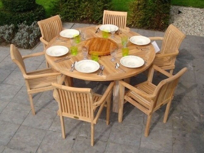 Teak-Gartentisch Toscane rund 155 cm