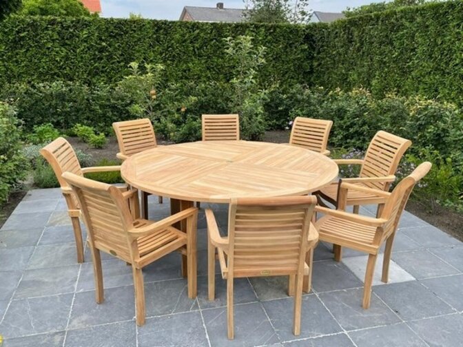 Teak-Gartentisch Toscane rund 175 cm
