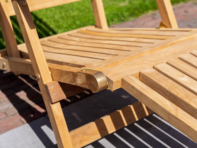 Liegestuhl New Ocean aus Teakholz