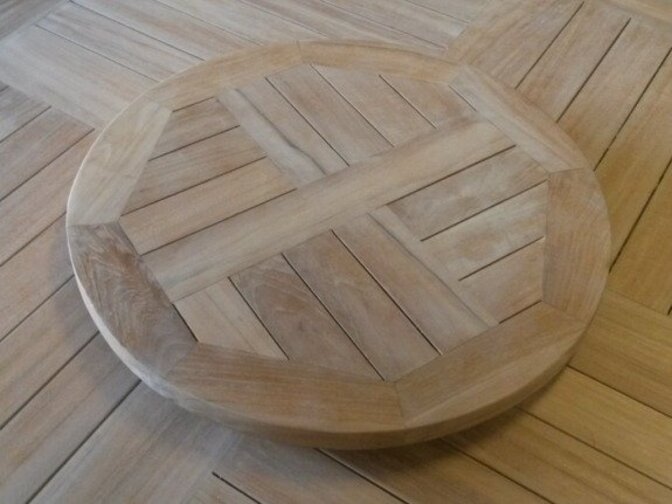 Lazy Suzanne Drehtablett 50 cm– massives Teakholz