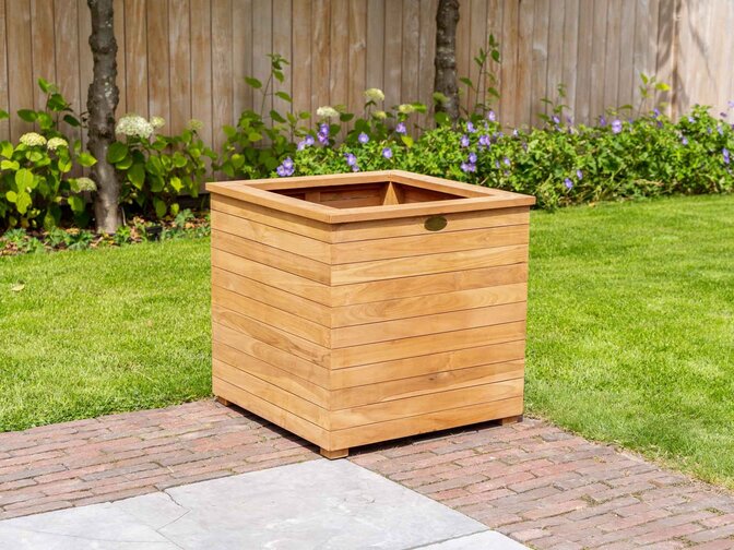 Teak-Pflanzkübel 60 x 60 x 60 cm