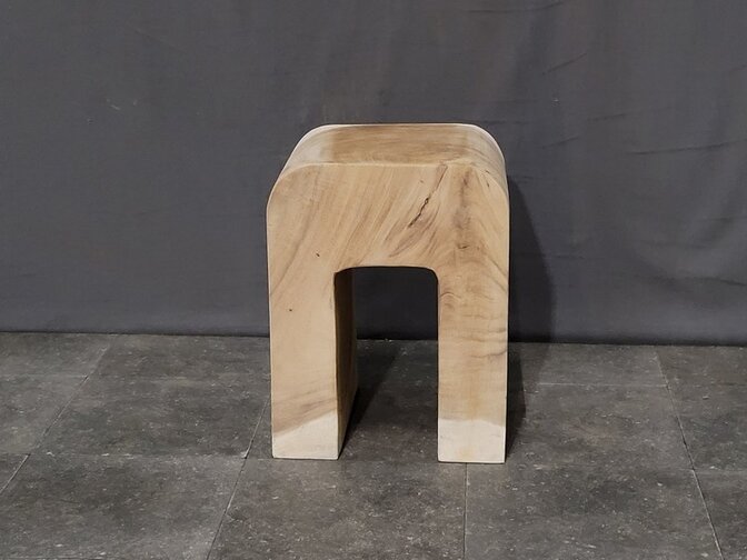 Teak-Hocker – N-Form - Beistelltisch