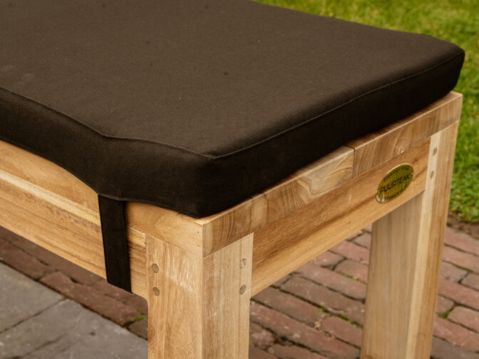 Polster für Gartenbank Napoli 110 ohne Rückenlehne Schwarz