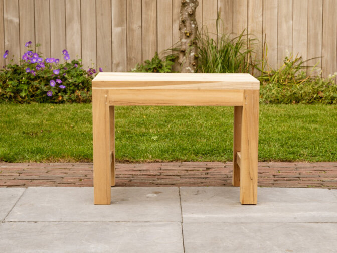 Teak-Gartenbank Napoli 60 cm ohne Rückenlehne