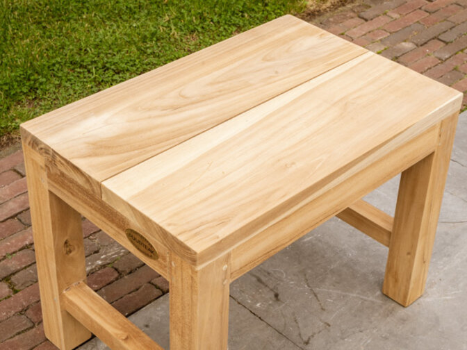 Teak-Gartenbank Napoli 60 cm ohne Rückenlehne