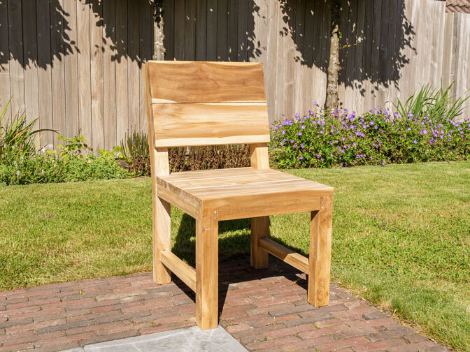 Teak-Gartenstuhl Napoli ohne Armlehnen