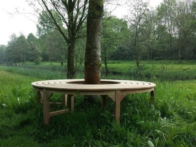 Teak-Sitzbank ohne Rückenlehne 170 cm