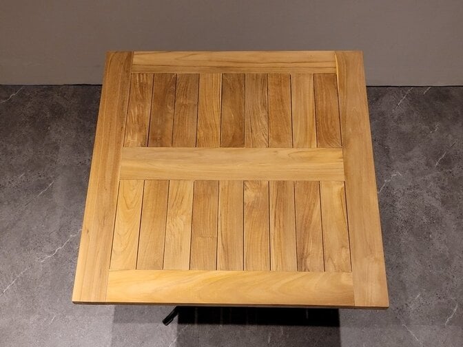 Teak-Tischplatte 75 x 75 cm – einzelne Tischplatte