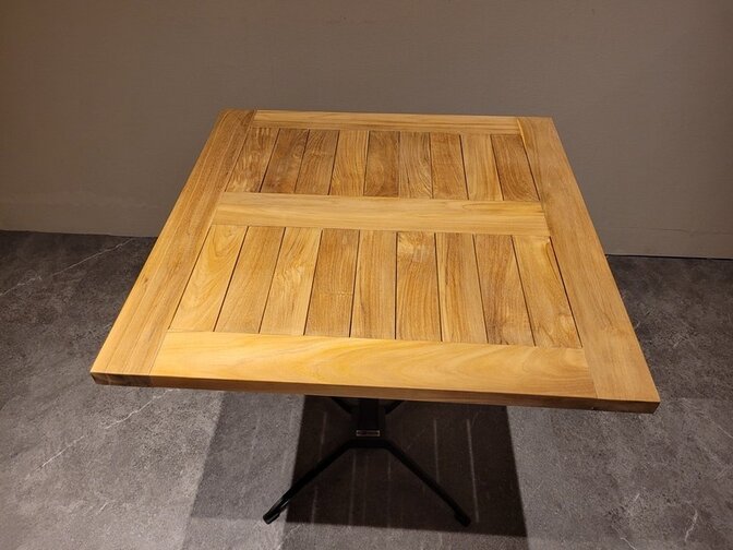 Teak-Tischplatte 75 x 75 cm – einzelne Tischplatte