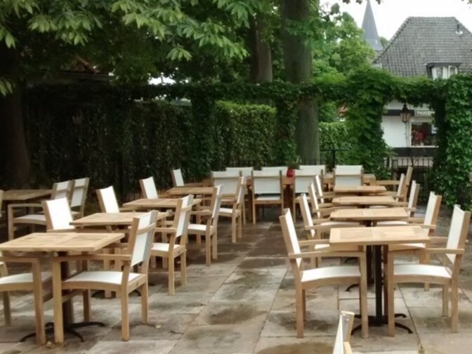 Teak-Tischplatte 75 x 75 cm – einzelne Tischplatte