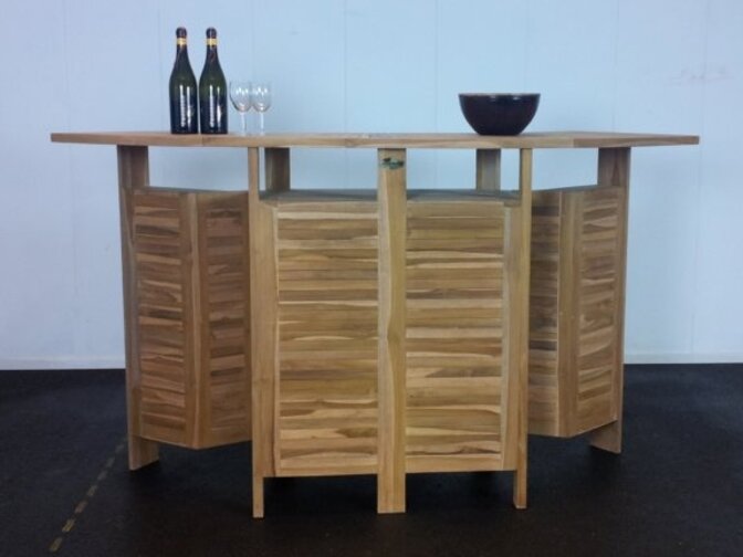 Teak-Bar zusammenklappbar