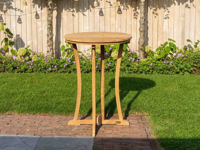 Teak-Stehtisch – zusammenklappbar