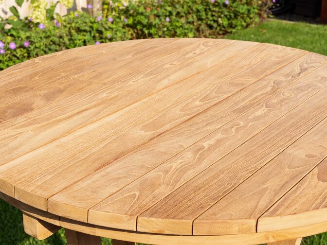 Teak-Stehtisch – zusammenklappbar