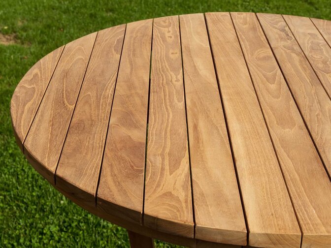 Teak-Stehtisch – zusammenklappbar