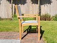 Teak Gartensessel Torino mit Batyline in Creme