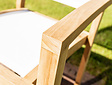 Teak Gartensessel Torino mit Batyline in Creme
