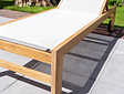 Trento-Teak-Liege mit Batyline in Creme